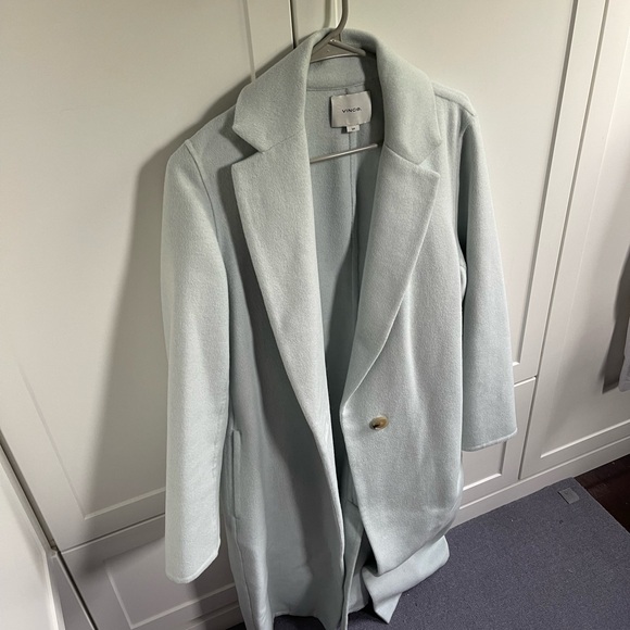 Vince Wool long coat - teal - Picture 2 of 5